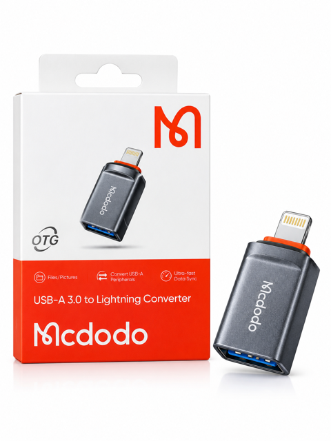 مبدل مک دودو Mcdodo USB-A 3.0 به لایتنینگ مدل OTG